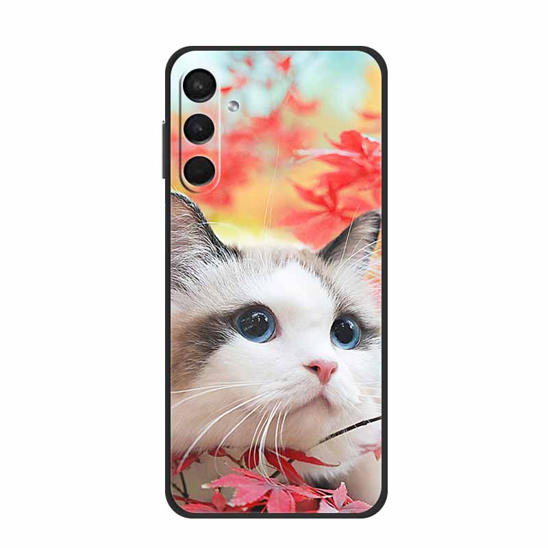 For Samsung A24 Cases A14 A24 A54 A34 5G Lovely Painted Cat Soft TPU Silicon Cover For Samsung Galaxy A54 5G Cover A 24 Bag
