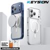 KEYSION Shockproof Transparent Case for MagSafe for iPhone 17 Pro Max Clear TPU+PC Magnetic Wireless Charging Phone Back Cover