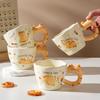 Cute Cat Ceramic Cup Cute Covered Mug Drinking Water Creative Home Coffee Cup Cat Ceramic Cup