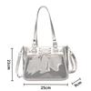Spicy Girl Cool Ita Bag Large Capacity Transparent Pain Layer Crossbody Bag Love Chain Ulzzang Shoulder Bag Handbag