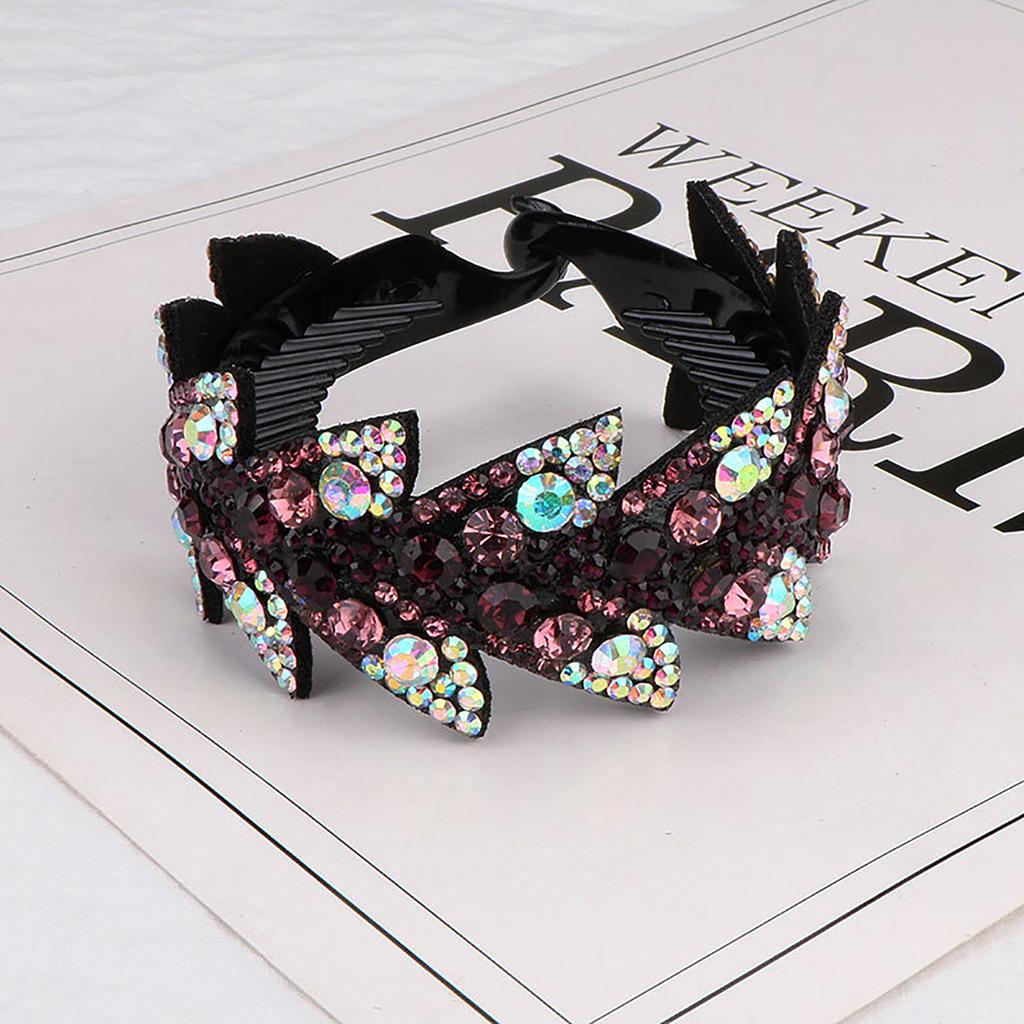 Hair Bun Maker Holder Rhinestone Deft Hair Claw Clamps Hairband Strong Bun Must-have Tool Hair Accessories
