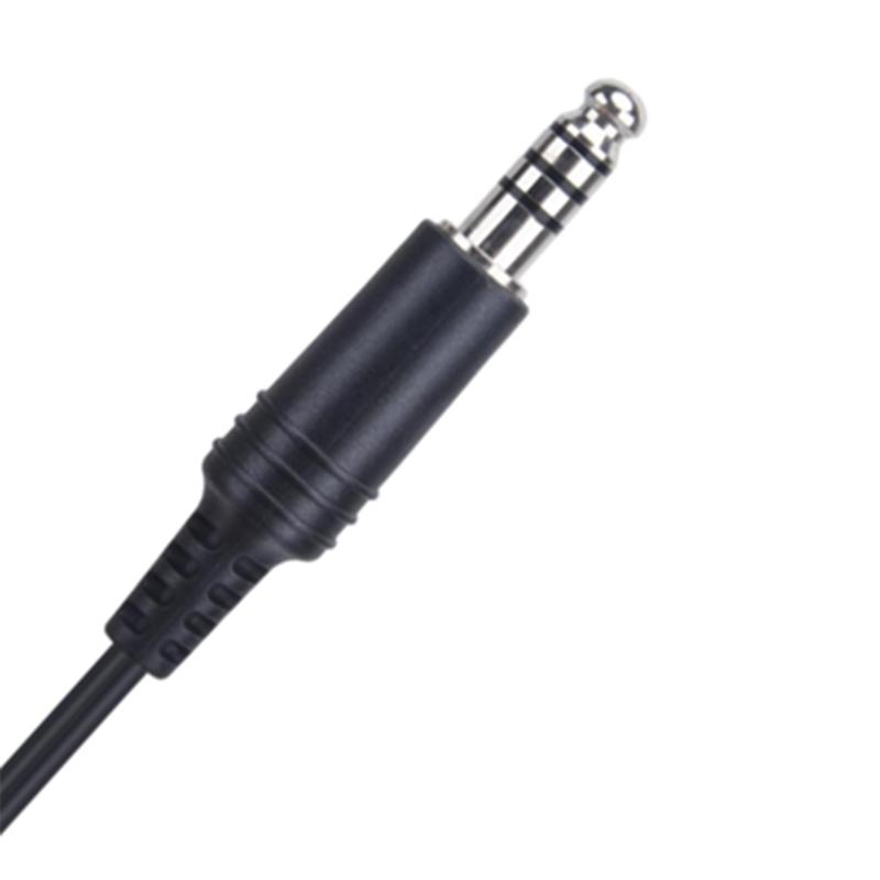 Professional U174/U Helicopter Headset Converter Cable Cord for Double Plugs Aviation Interfaces Tactical Communication