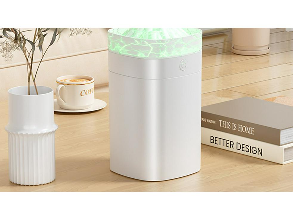 Humidificador de dormitorio con forma de volcán colorido y gran salida de vapor