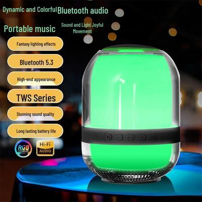 M9 Bluetooth Smart Reconnection: Portable Outdoor Mini Subwoofer with Colorful Atmosphere Lights