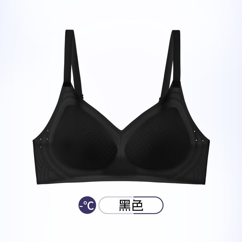 

Женский верхний support без косточек и без косточек, желе-мягкая поддержка, летний тонкий чехол-бра из ледяного шелка s= 3270ab(recommended 37.5-45kg ) чёрный