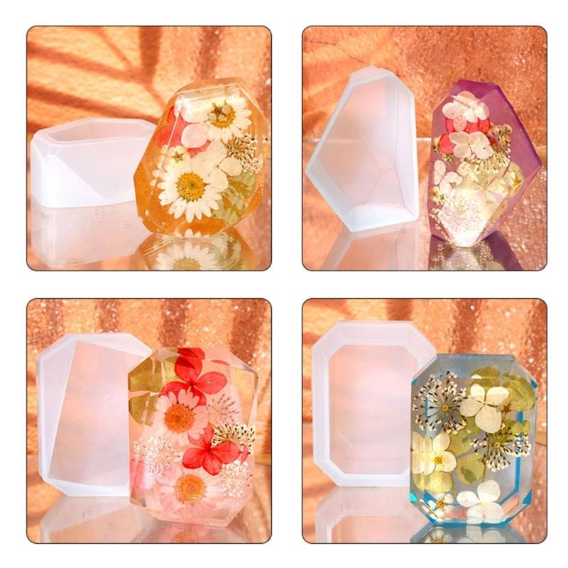 Large Multi-Faceted Gem Stone Resin Epoxy Mold for Jewelry Soap,Ice Making,Gemstone Isomalt Baking,Cabochon Candle Craft