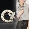 Artistic Korean Butterfly Brooch with Rhinestones & Pearls - Fashionable, Trendy Clothing Accessory