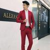 2017 Men's Slim Fit Korean Style Two-Piece Suit Set