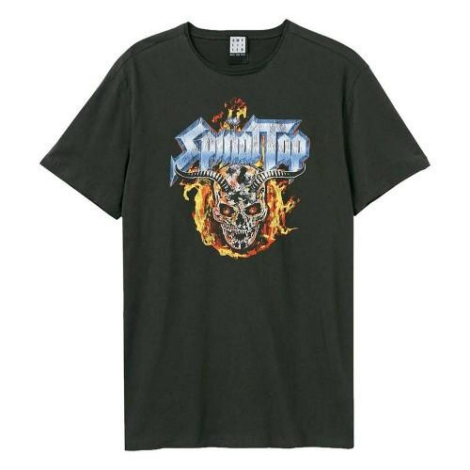 Amplified Unisex Adult Skull And Flames Spinal Tap T-Shirt S