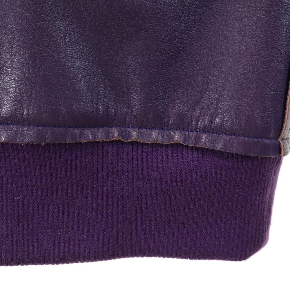 Needles Made In Japan Leather Jacket XS Purple Nepenthes Blouson Men's Used