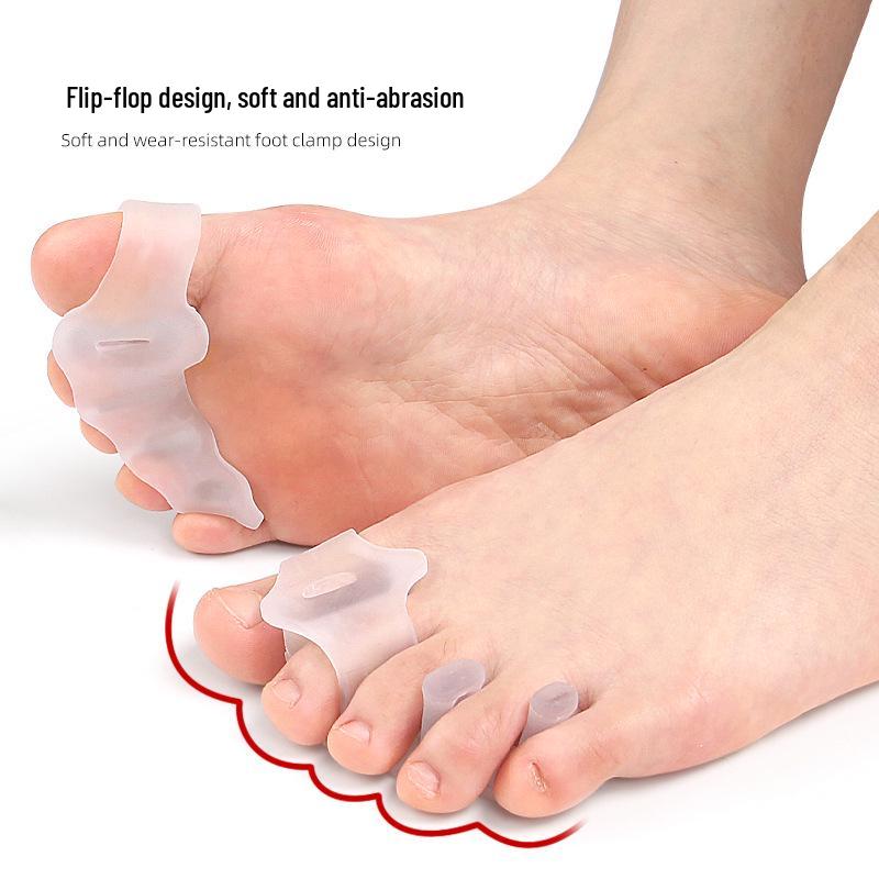 Weicher Zehentrenner mit zwei Löchern für Hallux Valgus & überlappende Zehen - Abriebfeste Polsterung für Damen & Herren