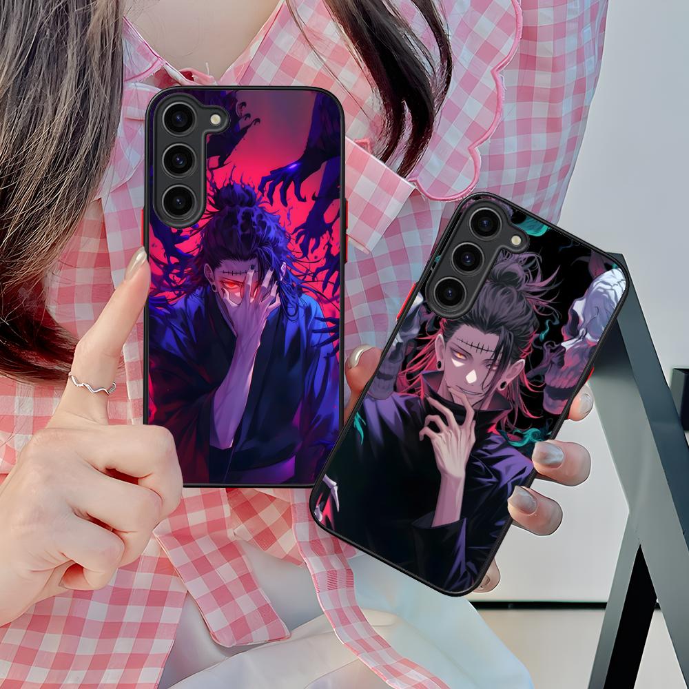 Jujutsu Kaisen Geto Suguru Silicone Mobile Phone Case for Samsung Galaxy S26 S25 S24 S23 S22 S21 Plus FE Ultra Colorful Cover