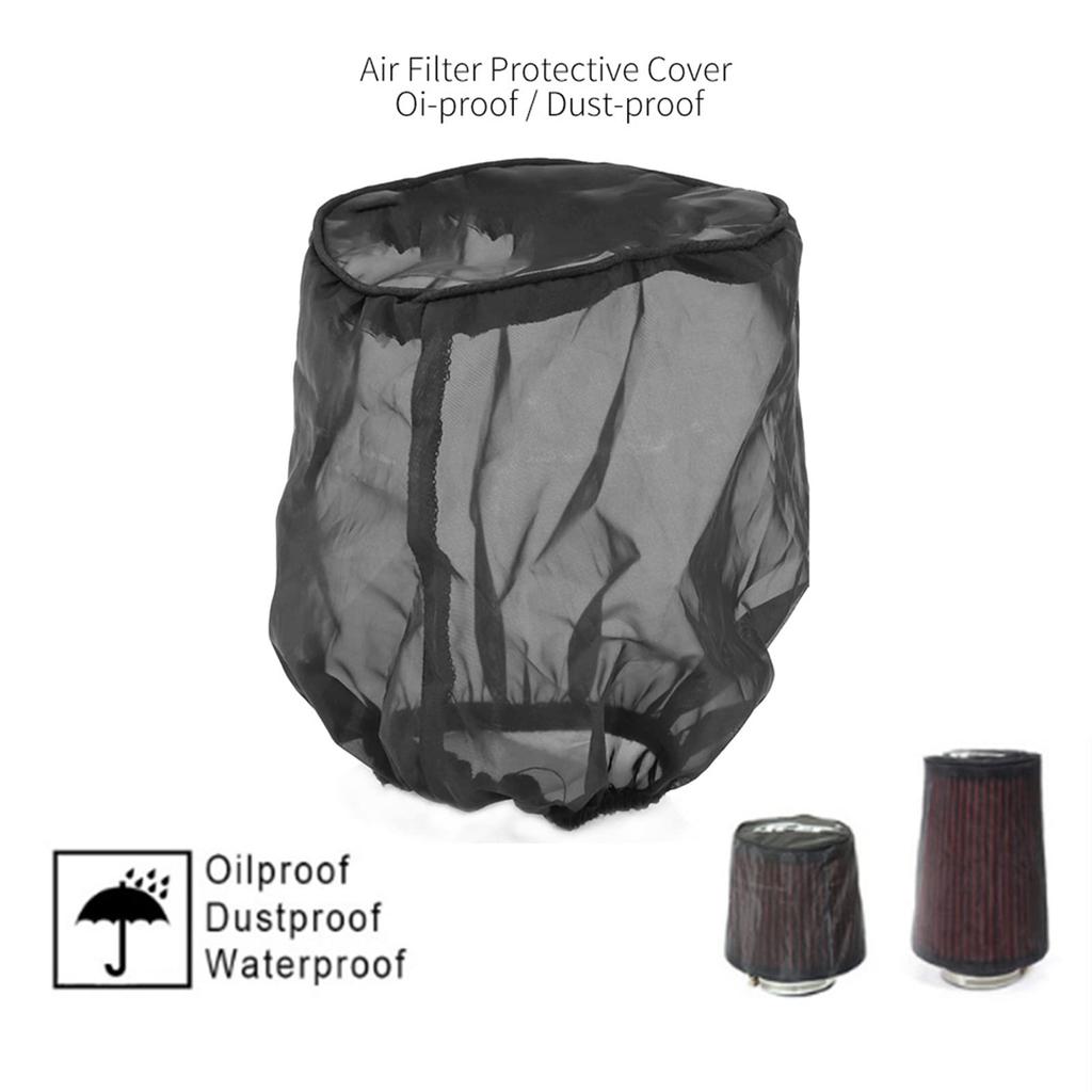 Air Filter Socks Universal Oilproof Maintenance Air Filter Cover Dustproof Black (Small)