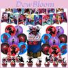 Spider-man Across The Spider-verse Party Flag Set With Balloons For Birthday And Halloween Celebration