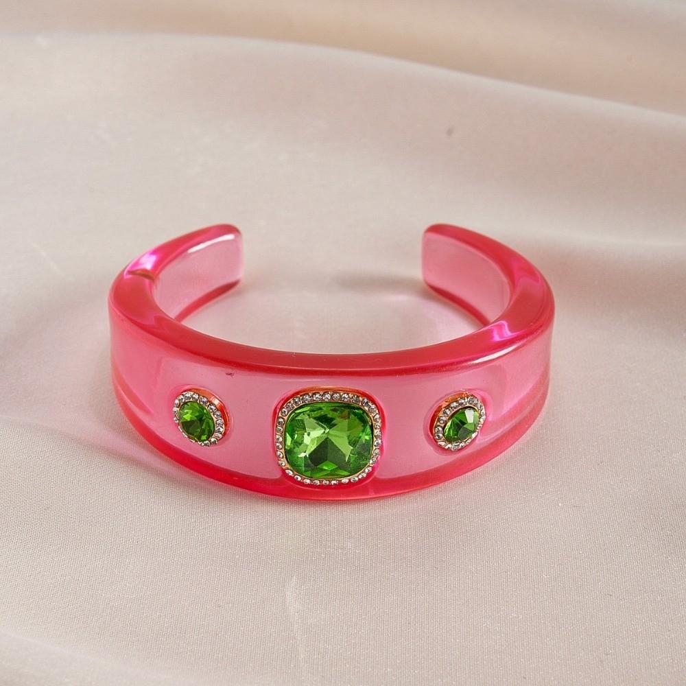 Smudging Irregular Wide Open Bracelet Europe American Style Dopamine Hand Ring  Party Gift