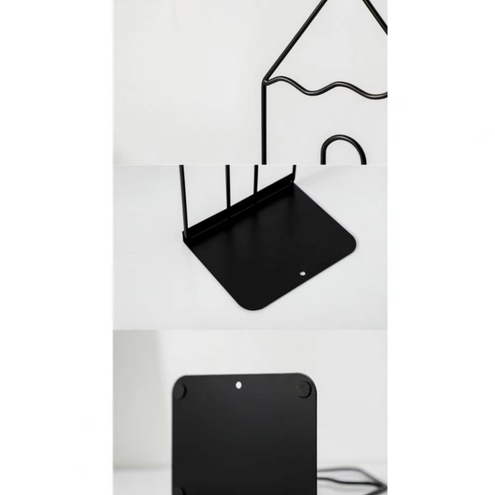 Hollow Metal Bookends Sturdy Document Holder Modern Simple Book Stand  Classroom
