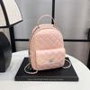 Rhombus Chain Backpack Women's New Casual Student Schoolbag High-end Travel Small Backpack