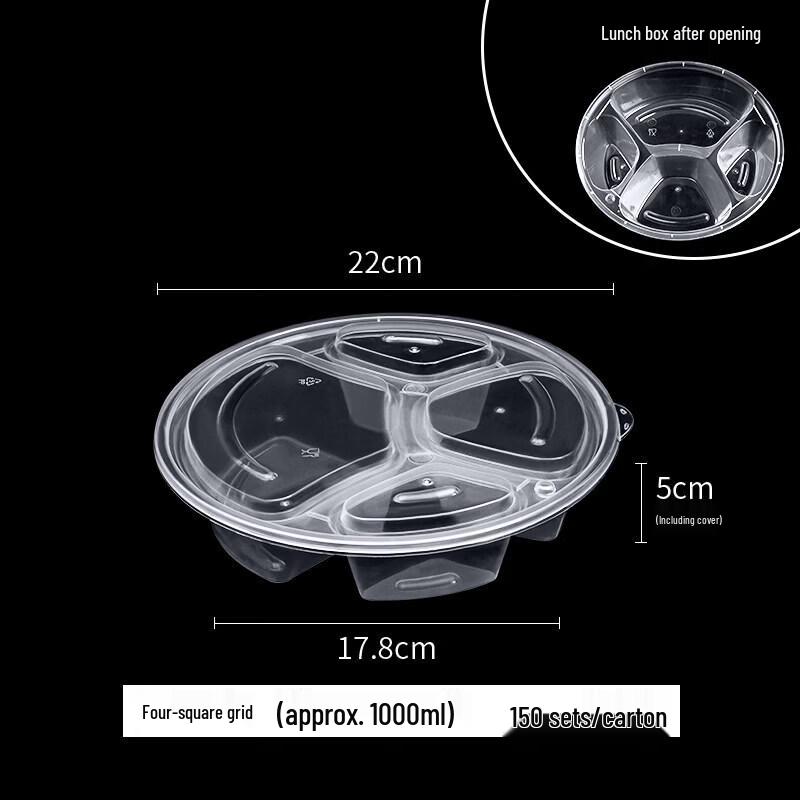 Disposable Multi-Compartment Food Containers