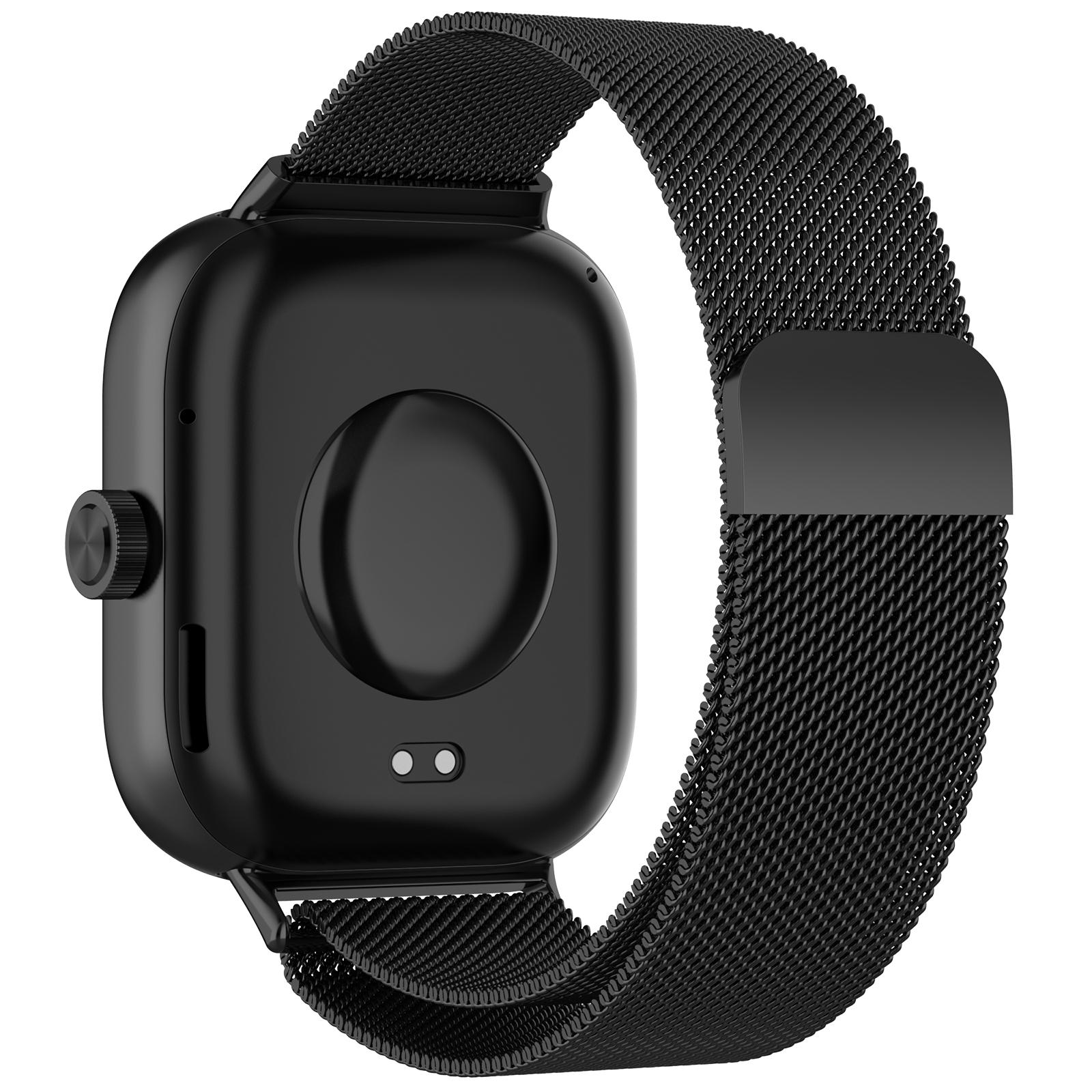 

For Xiaomi Redmi Watch 4/Smart Band 8 Pro Stainless Steel Milanese Watch Strap Black
