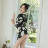 Sexy Japanese-printed Kimono Pure Desire Big Bow Girdle Slim Ultra-thin Short Uniform Cos Suit