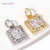 Multi Types 18K Gold Plated Brass Inlaid Zircon Charms Pendant  For Jewelry Making Supplies DIY Necklace Making Accessories