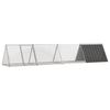 3106447 vidaXL Anthracite Rabbit Hutch 403,5x80,5x71 Cm Galvanized Steel