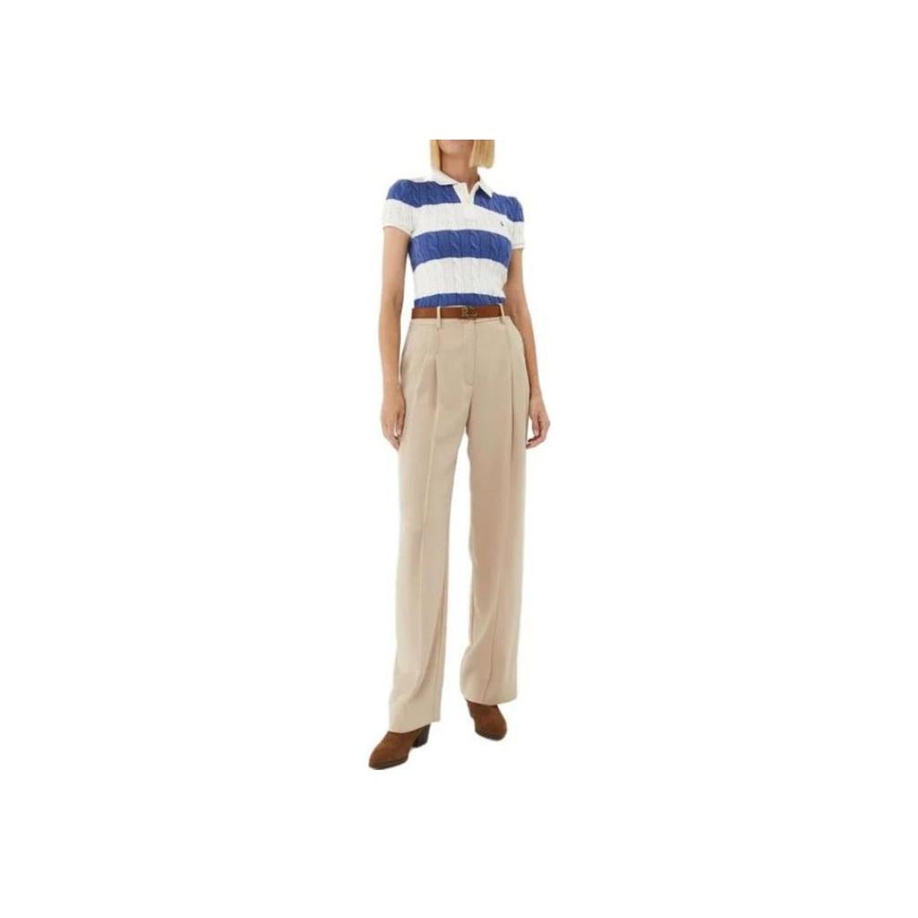 Polo Ralph Lauren Color Block Gestreiftes Strick-Poloshirt Damen Tops Multicolor 211905926-003