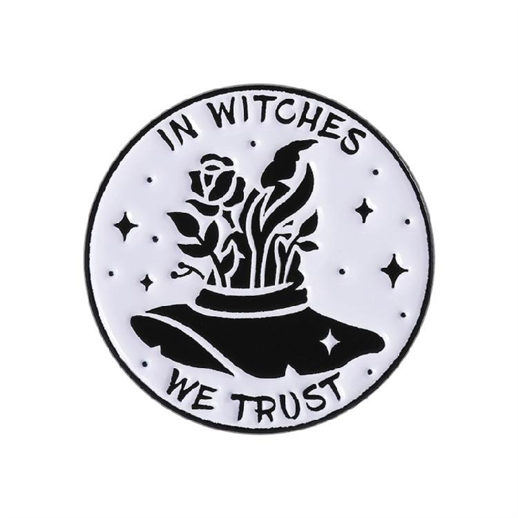 Gothic Halloween Brooch Punk Style Enamel Lapel Pin Witch Black Cats Moon Designs Jewelry Accessories Gift