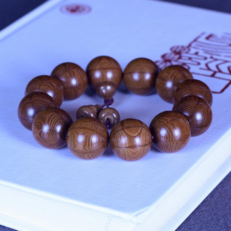 Boutique Six-way Wood Old Material Bracelet, Dragon-lowering Wood, Nine-way Wood Wenwan Wooden Buddha Beads, Rosary Beads