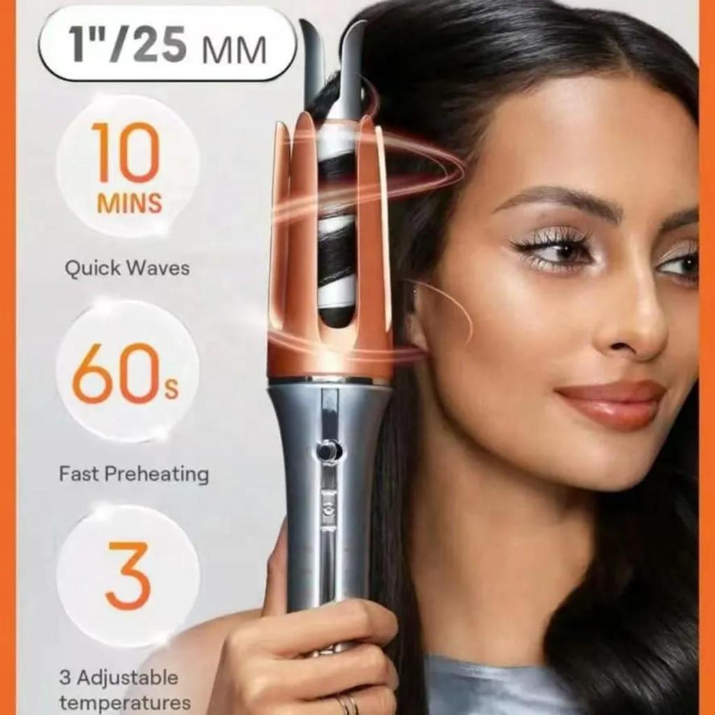Automatic Curling Iron - Damage-Free, Negative Ion for Large Waves & Curls