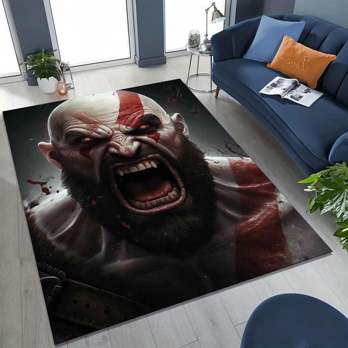 

Classics God of War Kratos 3A Game Gamer Rug for Bedroom Living Room Sofa Home Doormat Decor, Large Kids Play Non-slip Floor Mat 40x60cm( 15x23in )