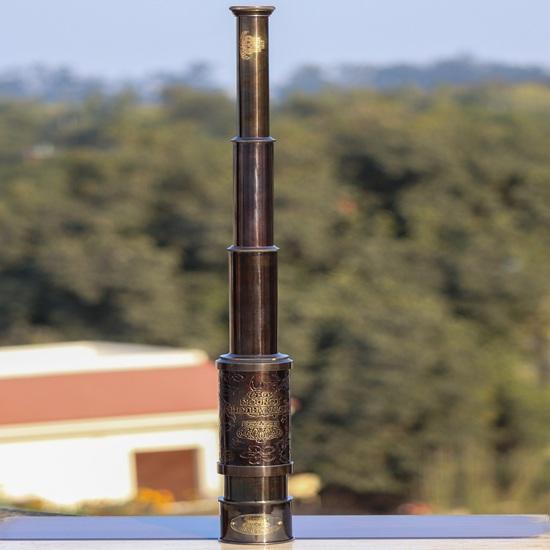 72.39 Cm Brass Telescope, Stunning Desk Decor, Gift, Custom Engraved Gift, Exquisite Handcrafted Décor for Home