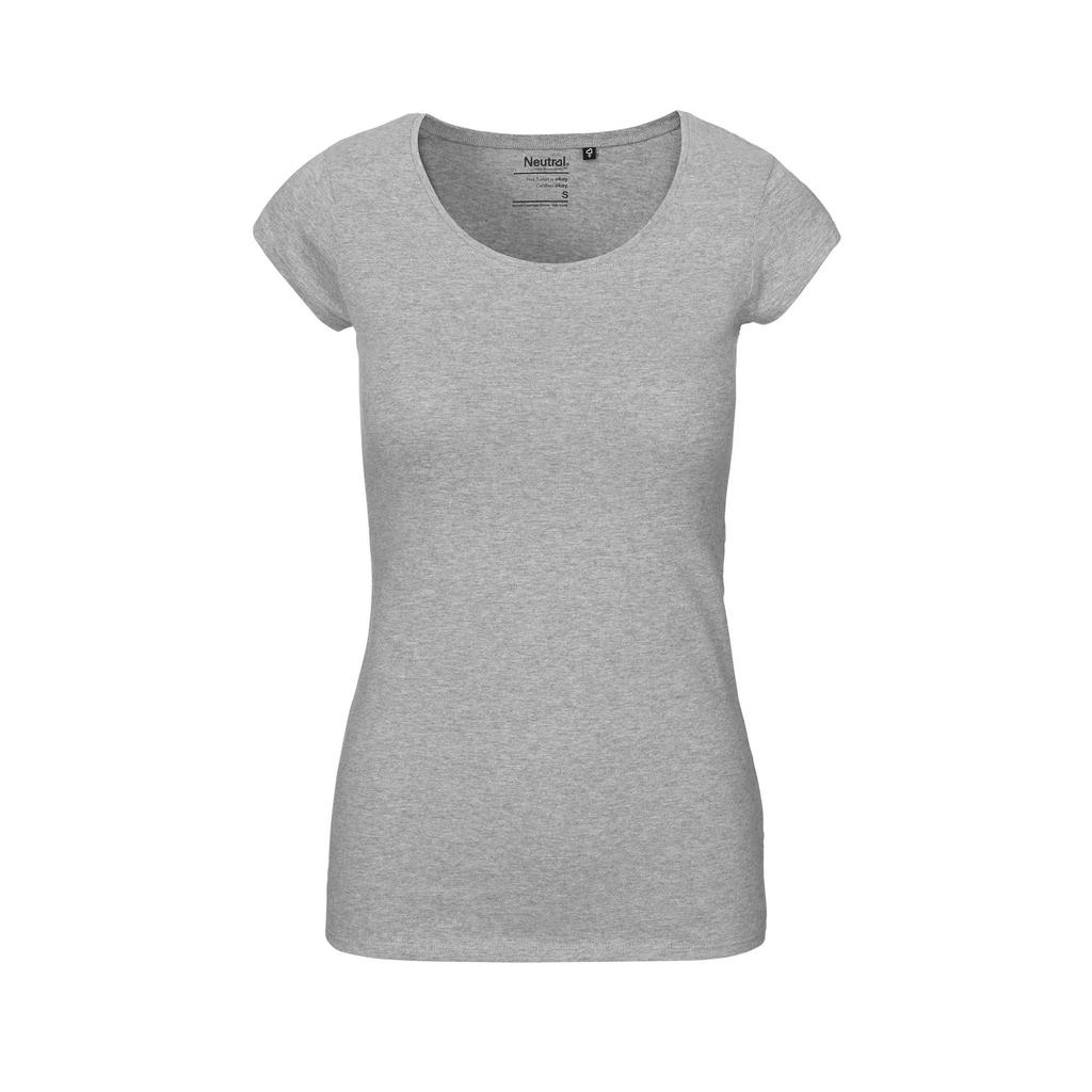 Neutrales Damen-T-Shirt mit Rundhalsausschnitt