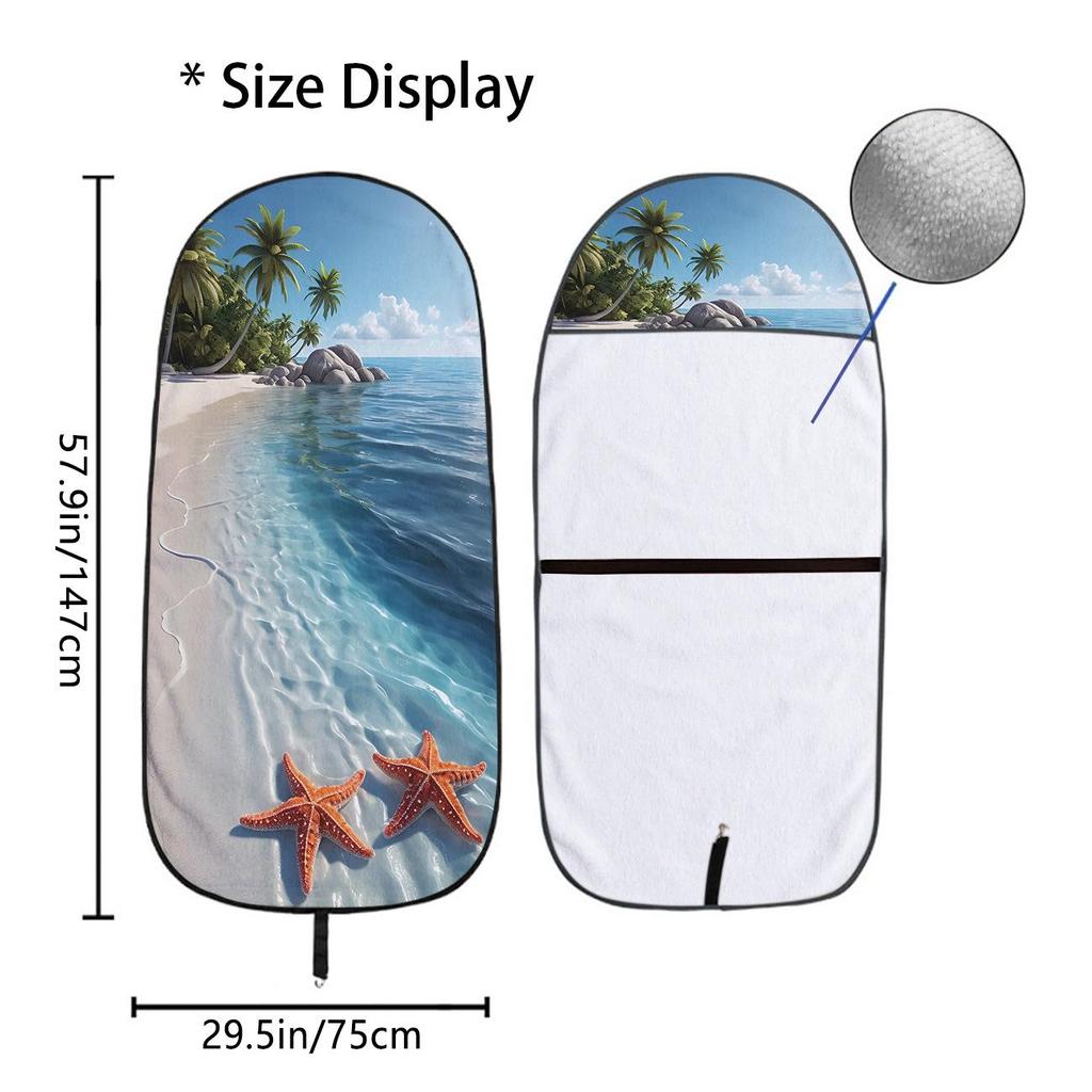 Universal Gym Car Seat Towel Cover - All-Season Front Seat Protector for Workout