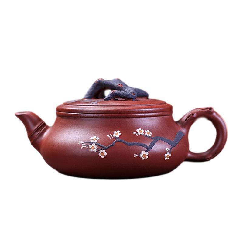 

270ml Vintage Yixing Purple Clay Teapots Artists Handmade Plum Blossom Antique Pot Raw Ore Dahongpao Mud Kettle Zisha Tea Set