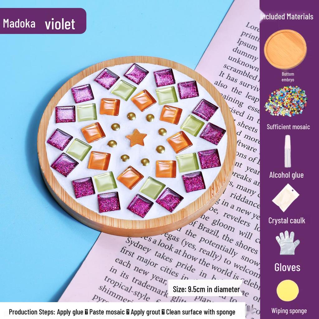 DIY Mosaic Coaster Craft Kit for Kids - Patchwork Creative Art