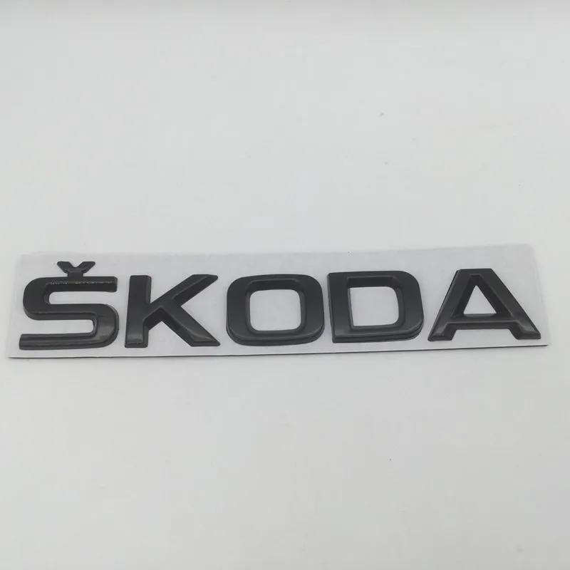 AEA1 1pcs 3D Metal High Quality Silver/black Car Letter Emblem Rear Tail Trunk Decals Badge Sticker Decal Styling For Skoda
