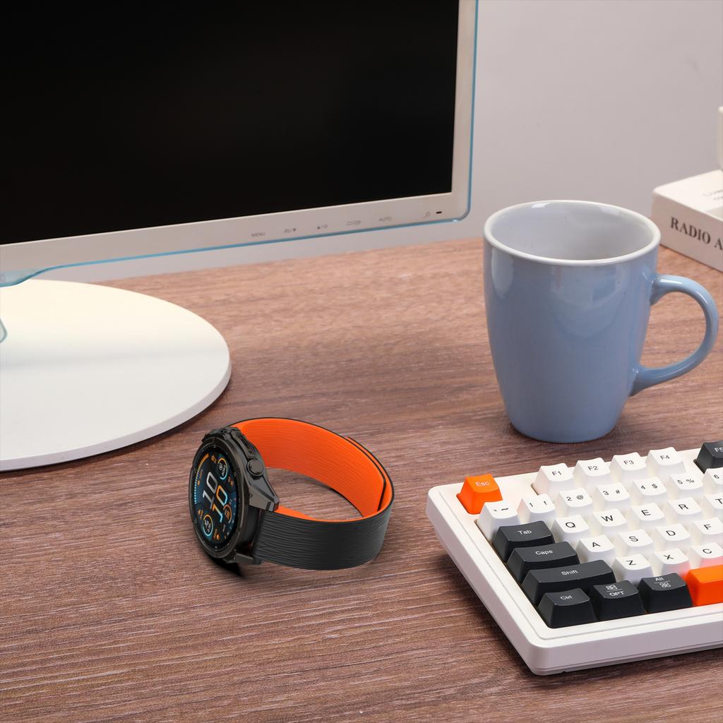 Uhrenarmband für Garmin Fenix 8S/6S/6S Pro/5S/5S Plus Schnellverschluss Silikon Magnetisches Armband