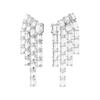 Swarovski Octagonal Cut Pendant Rhombus Tassel#luck Crystal Ear Clip Men and Women Same Style Couple Style Silver 5705796