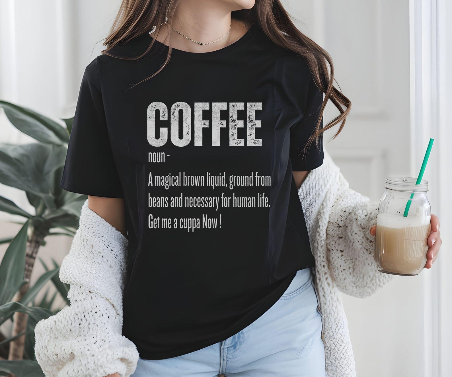 Coffee Definition Shirt, Funny Caffeine Lover Tee, Barista Gift, Espresso Addict T-Shirt, Morning Coffee Humor, Coffeeholic Apparel S