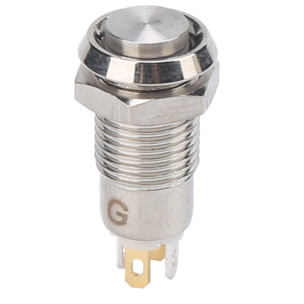 8mm Push Button Switch IP65 Waterproof Stainless Steel Push Button Start Switch 3VWhite
