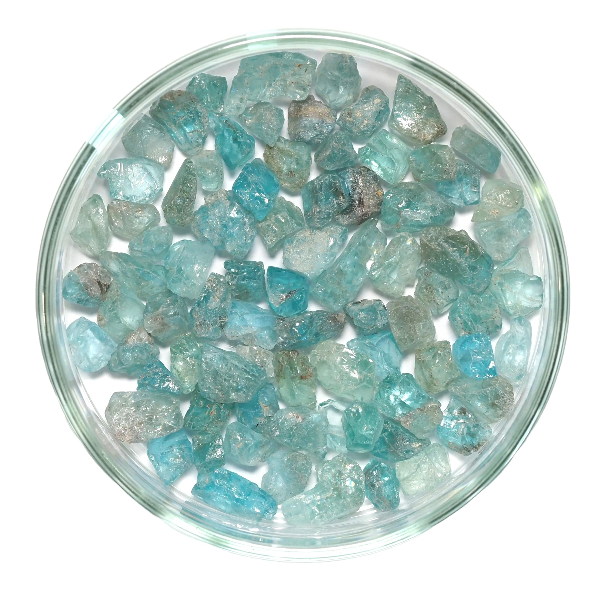 Камень Натуральный Минерал Апатит Из Индии Драгоценный Камень Необработанный 100 карат [N2 Натуральный] (Апатит) - - (Кристалл Прибл.. [Приблизительно. 4-6 мм/самая длинная сторона])