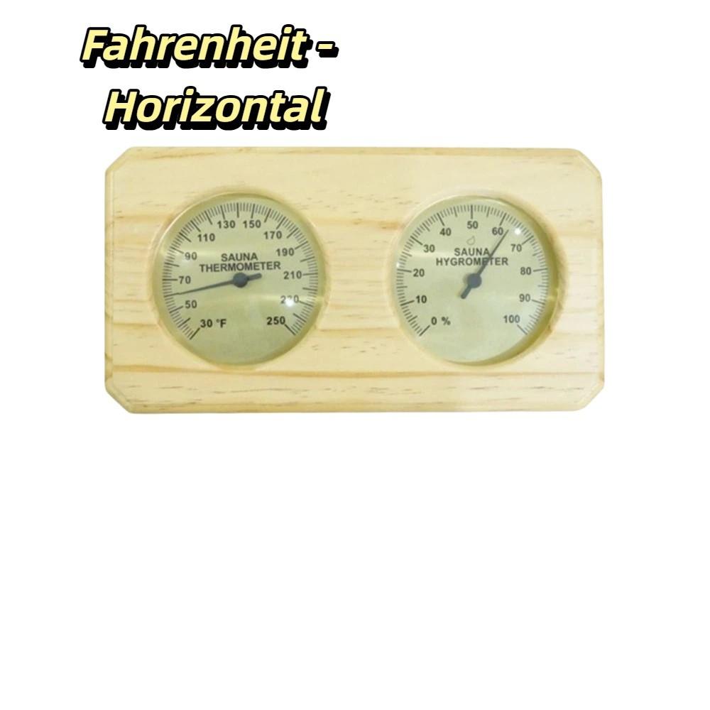 Bimetallic Strip Wall Mounted Thermometer Temperature Humidity Meter  High-Temperature Environments FahrenheitHorizontal