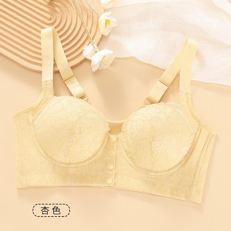 

Бюстгальтер супер большого размера от чашки A до G 36-52 европейских и американских размеров, со стальными косточками, регулируемыми бретелями, кружевным передним застежкой нижним бельем 36/80AB【S】