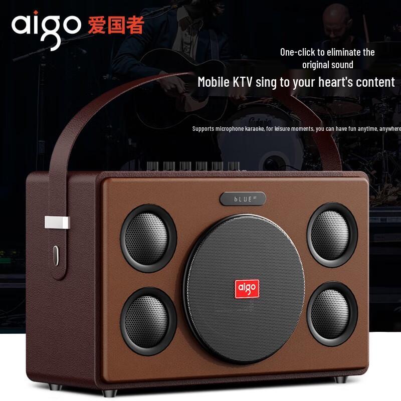 Aigo T190 Portable Outdoor KTV Bluetooth Speaker CN Plug (adapter Included)
