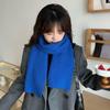 Long Solid Color Scarf Imitation Cashmere Wool Shawl Cute Knitted Scarves  Girl