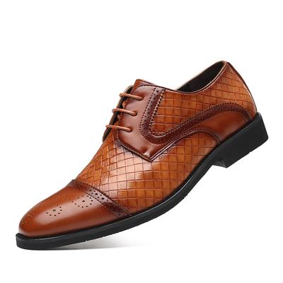 Țesut pantofi formali pentru bărbați pantofi din piele maro pentru bărbați cusături de modă încălțăminte de toamnă pentru bărbați eleganti pantofi de nuntă pentru bărbați
