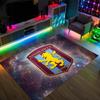 Aston Villa Fußball Design Kristall Samt Teppich Gemütlich Kein?Rutschfester Teppich mit Aufdruck für Schlafzimmer Wohnzimmer Eingang