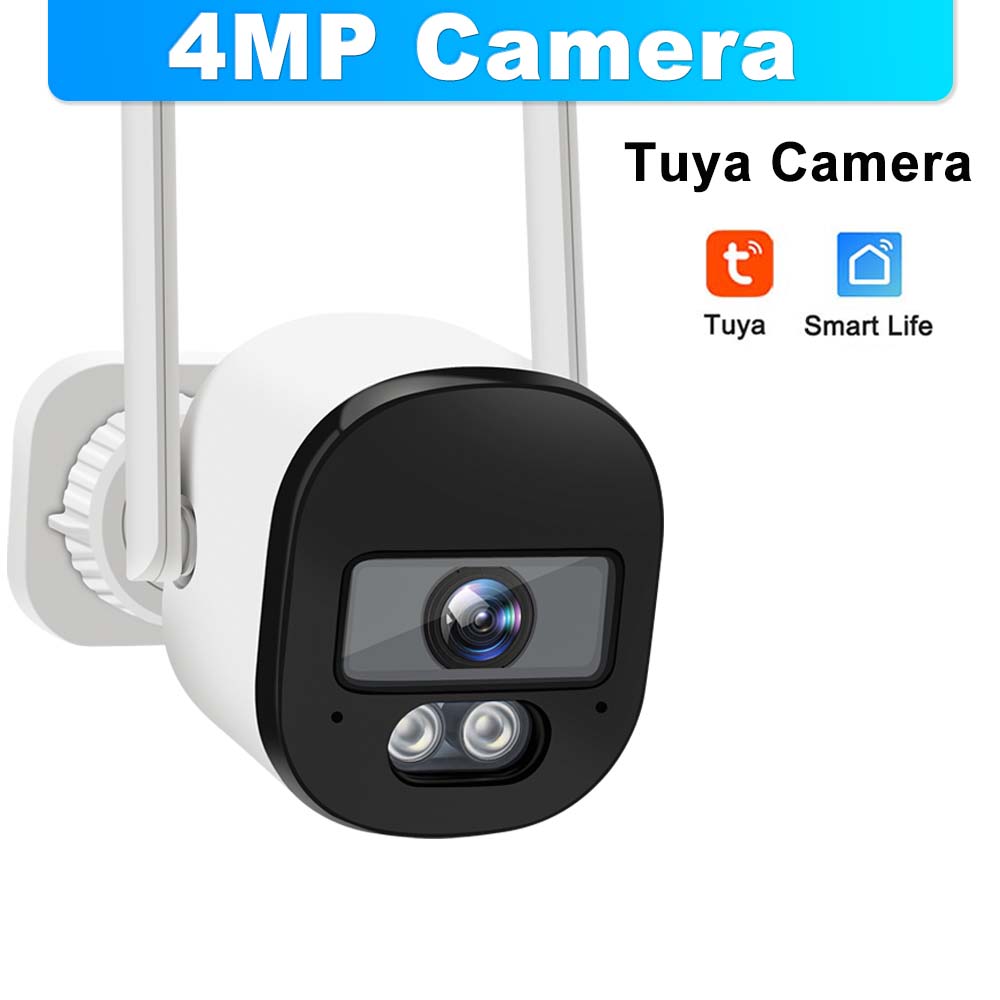Tuya Bullet Camera Outdoor 4MP 5G WiFi IP Camera 120° Wide Angle Smart Home Security Protection CCTV Surveillance Cameras Alexa