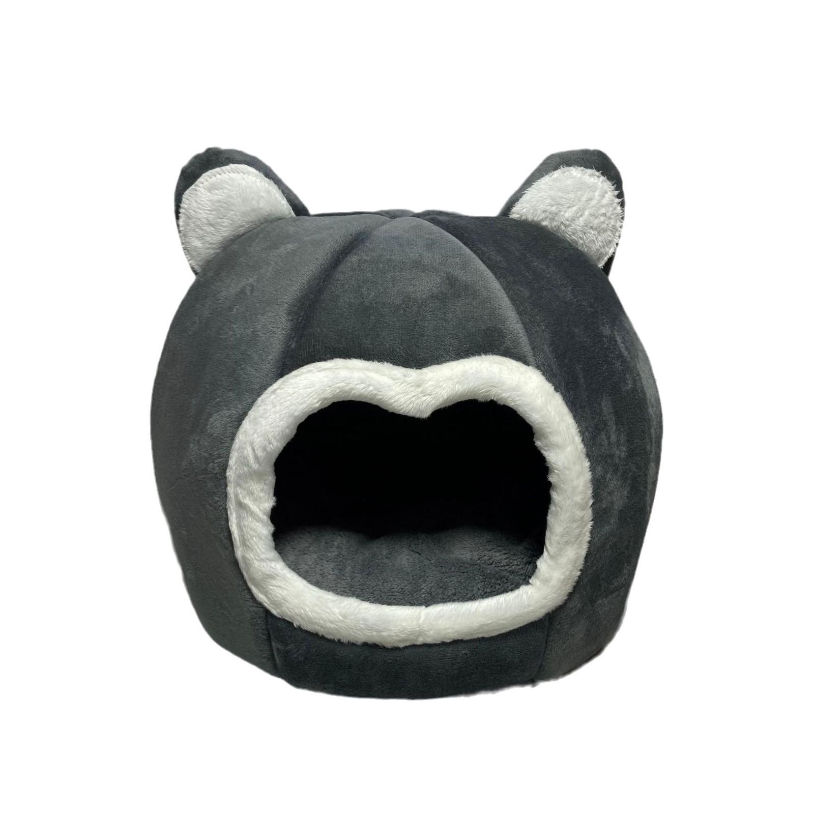 

Кошачья будка, зимняя теплая закрытая плюс бархатная круглая будка для домашних животных будка для домашних животных L